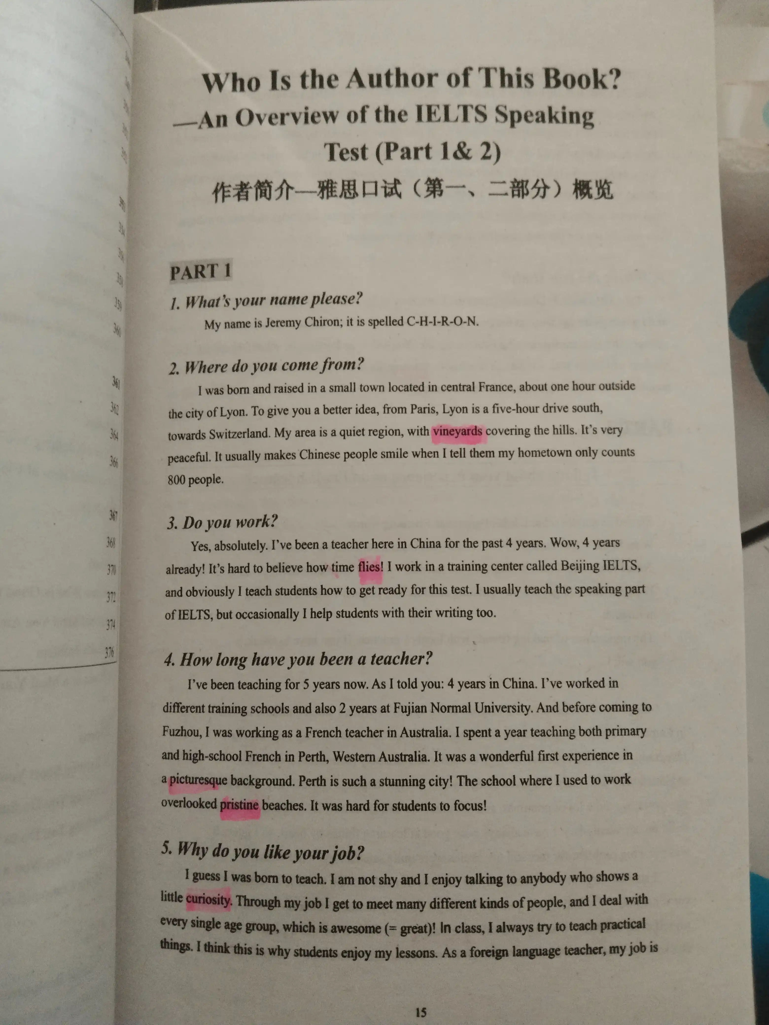 Ielts Ideas and Examples For Ielts Speaking. Jeremy Chiron