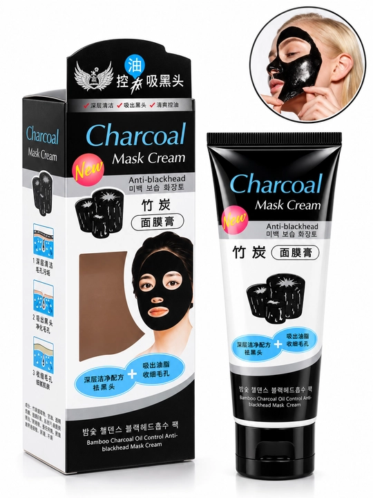 Маска для лица Charcoal Black Mask — от черных точек и очищения пор, 130 г
