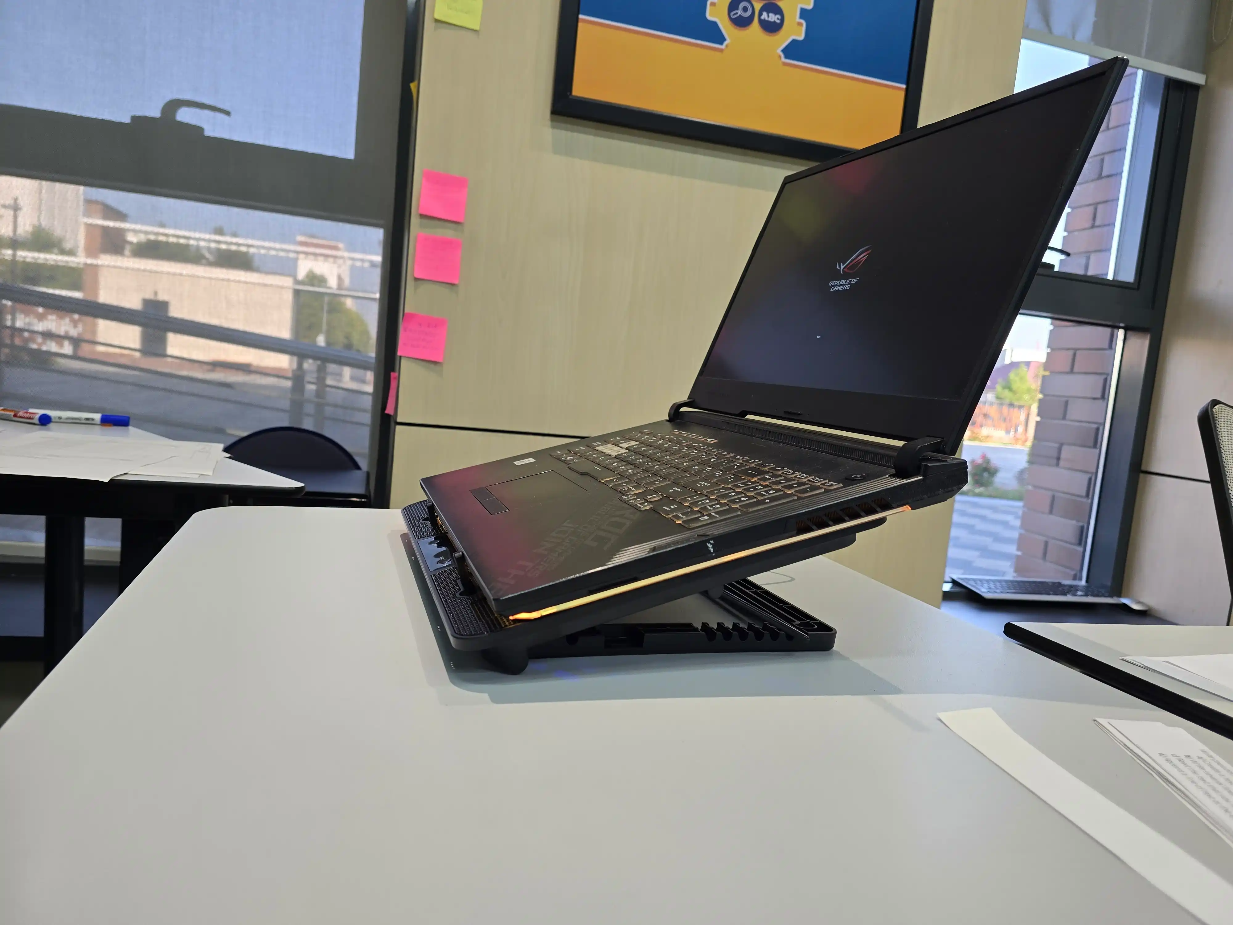 Подставка для ноутбука с охлаждением, вентиляторами, USB и LED подсветкой, складная, кулер