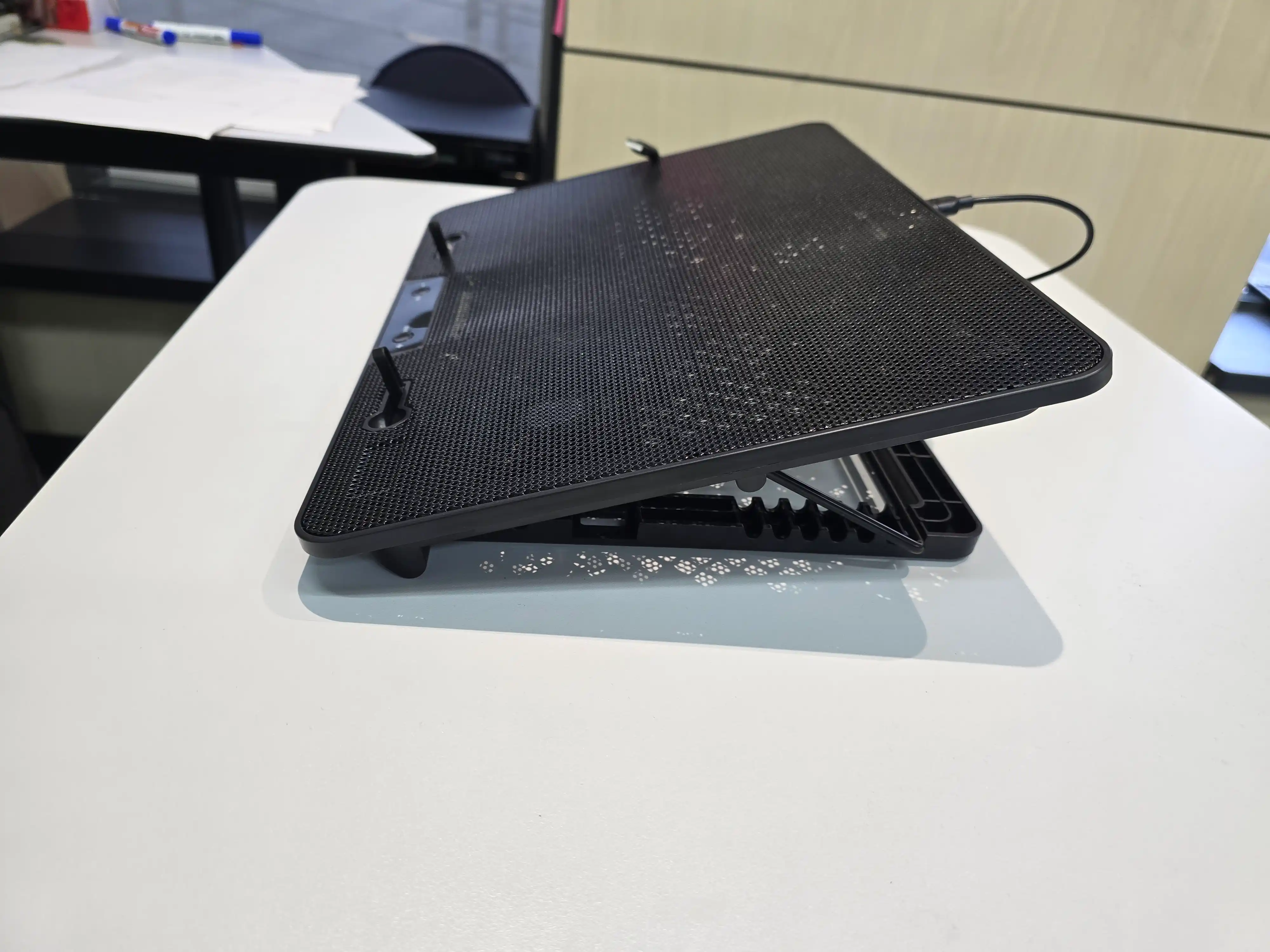 Подставка для ноутбука с охлаждением, вентиляторами, USB и LED подсветкой, складная, кулер