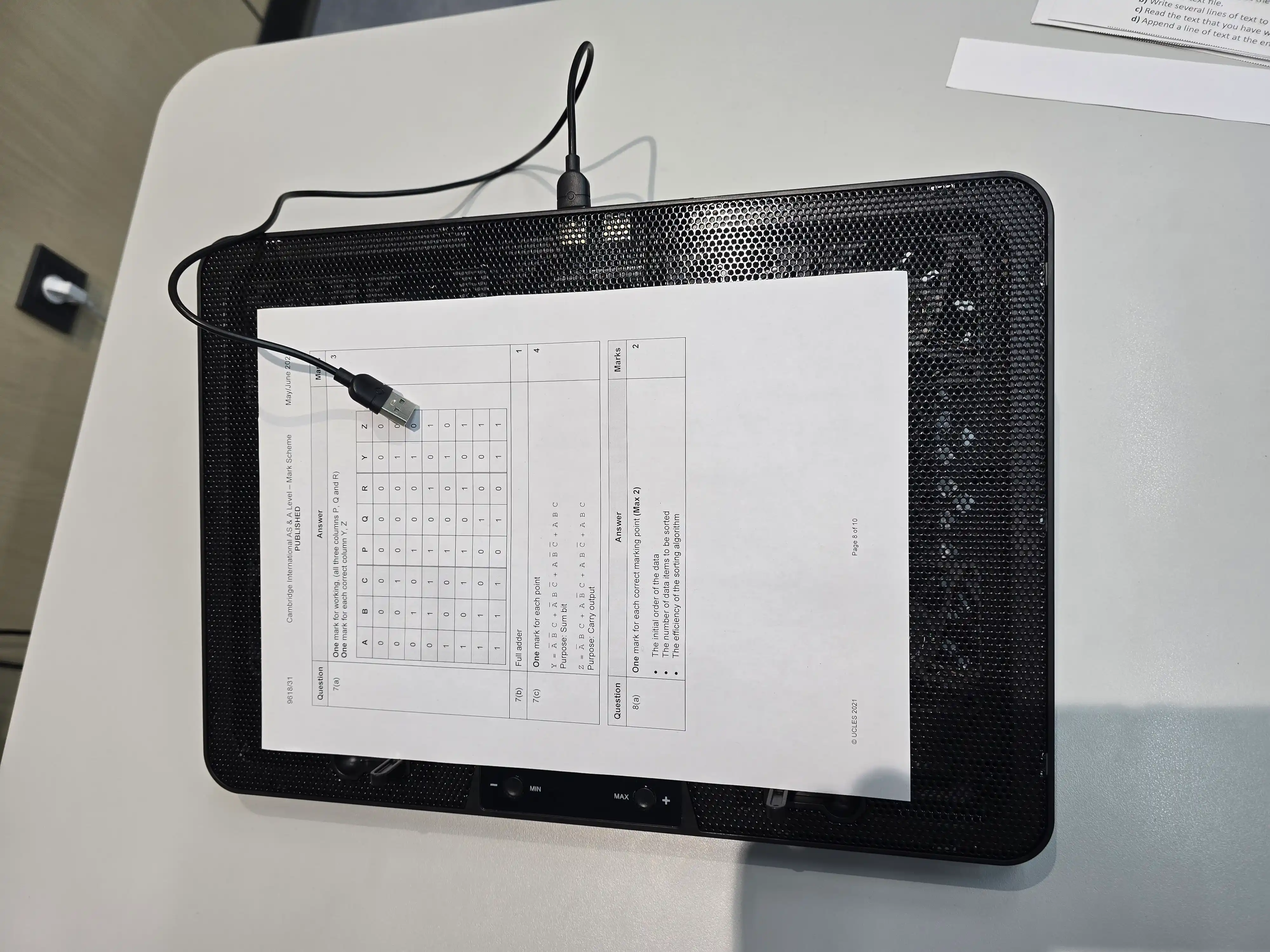 Подставка для ноутбука с охлаждением, вентиляторами, USB и LED подсветкой, складная, кулер