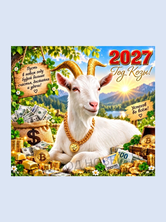 2027-yilning echki muzlatgich magniti ramzi - 