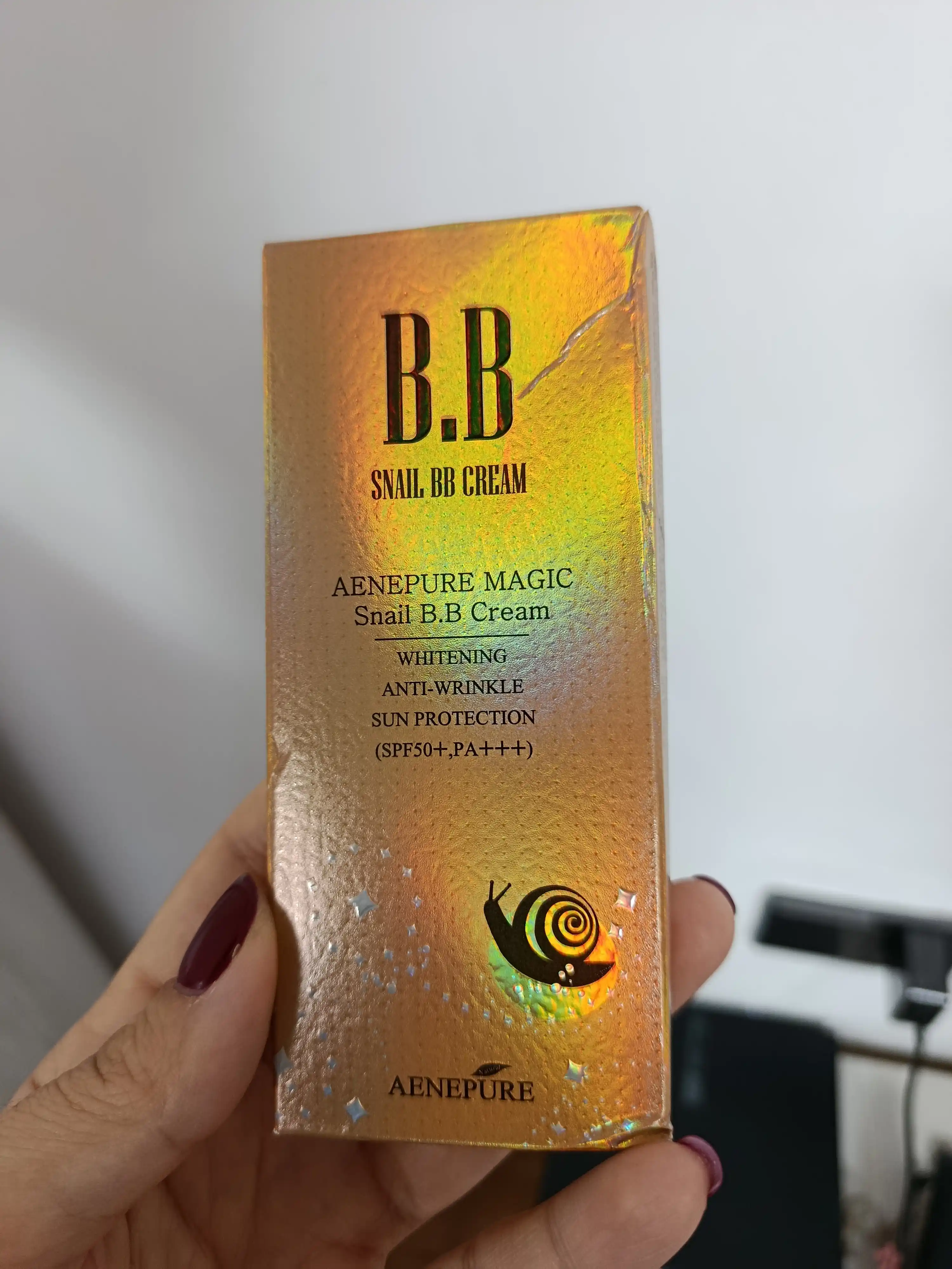 Yuz uchun tonal BB krem AENEPURE Magic Snail, salyangoz mutsini bilan, SPF 50+, 50 ml