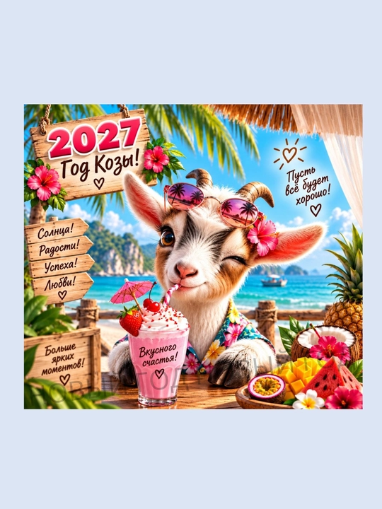 2027-yilning echki muzlatgich magniti ramzi - 