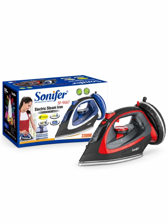 Parli dazmol Sonifer SF-9067, 2200 W, kiyim uchun bug‘li elektr dazmol, 400 ml