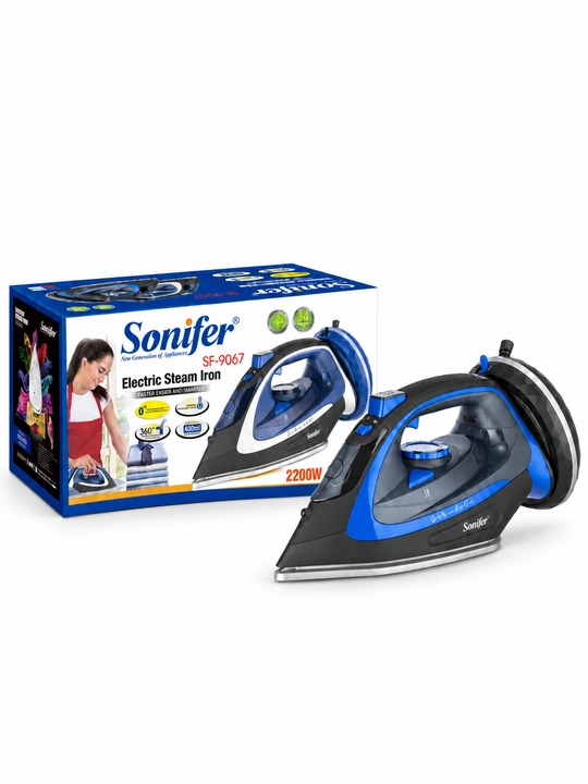 Parli dazmol Sonifer SF-9067, 2200 W, kiyim uchun bug‘li elektr dazmol, 400 ml