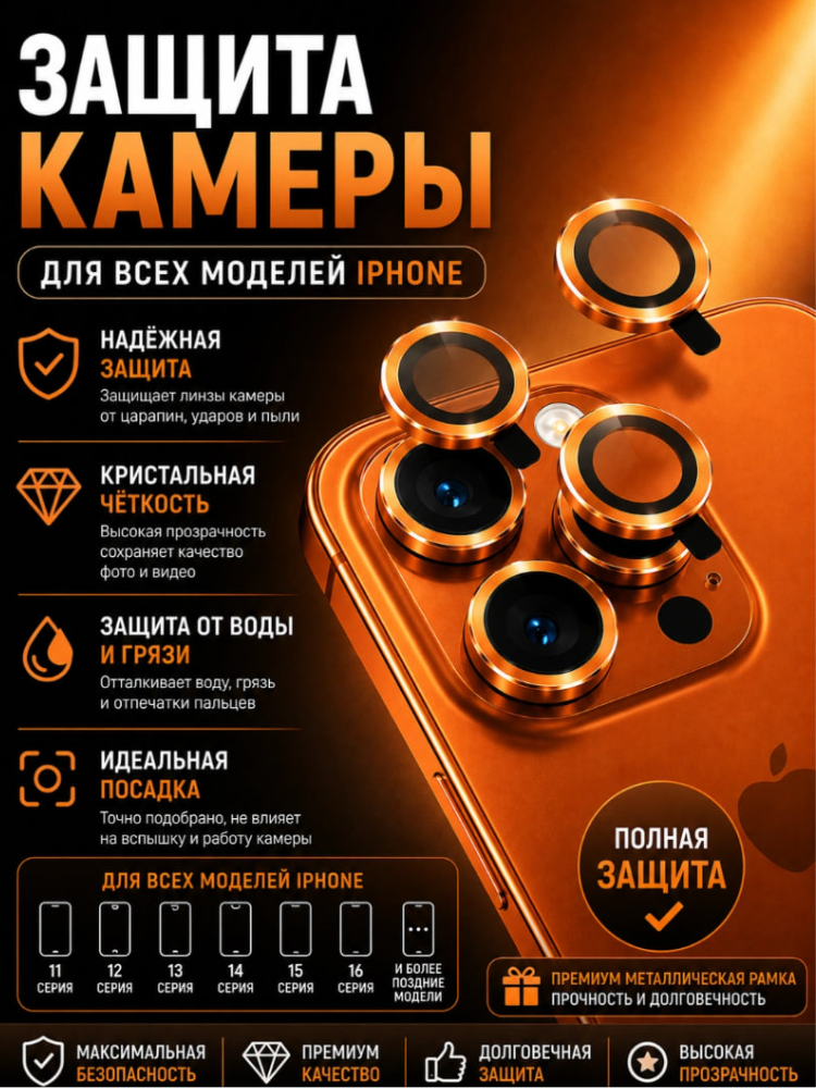 IPhone 17 Pro Max  uchun kamera himoyasi lens himoyasi
