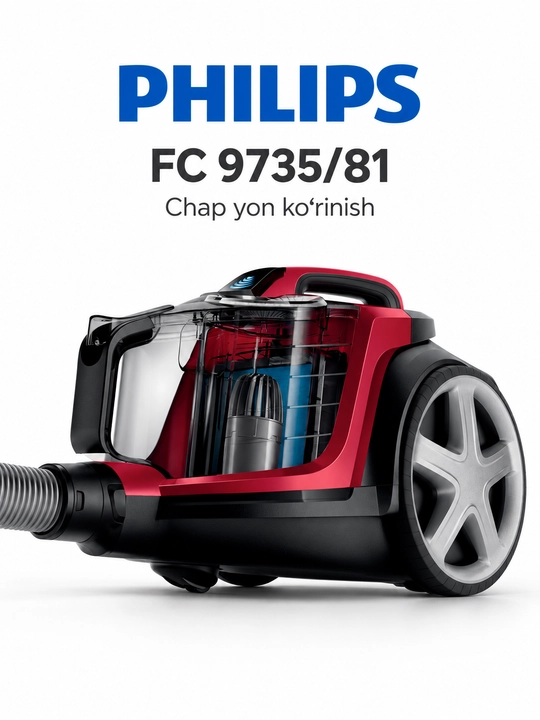 Philips FC9735/81 PowerPro Expert changyutgich, 1800 W, 2 l, H13 filtr, turbocho‘tka