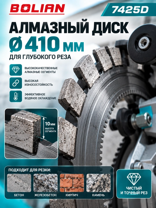 BOLIAN 7425D halqali arra, Ø410 mm