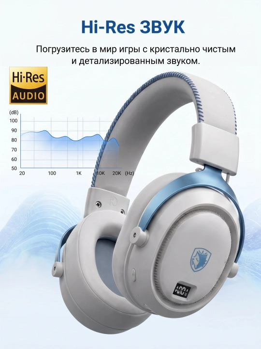 Sades 812 Pro — беспроводная игровая гарнитура с ENC-микрофоном и RGB-подсветкой