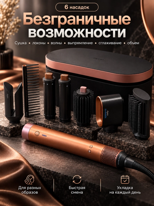 Dyson Airwrap HS09, мультистайлер, фен стайлер, Co-anda 2x, HS09, Bluetooth, 6 в1, 1700 Вт