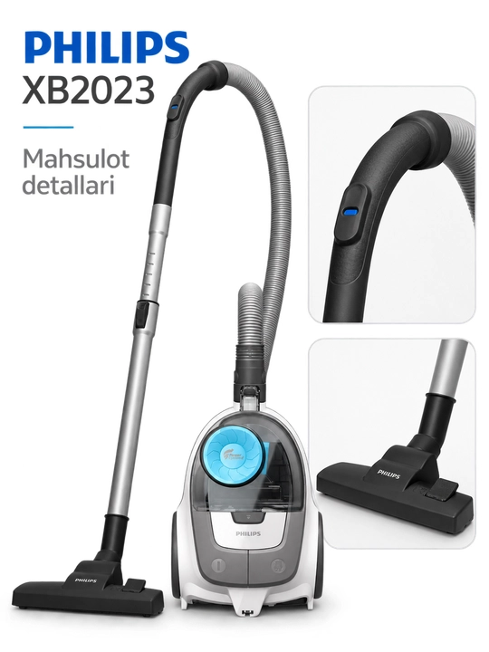 Philips XB2023 changyutgich, 1800 Vt, 1,3 l konteyner, PowerCyclone 4