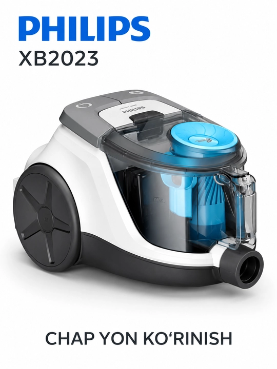 Philips XB2023 changyutgich, 1800 Vt, 1,3 l konteyner, PowerCyclone 4
