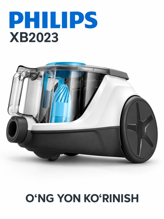 Philips XB2023 changyutgich, 1800 Vt, 1,3 l konteyner, PowerCyclone 4