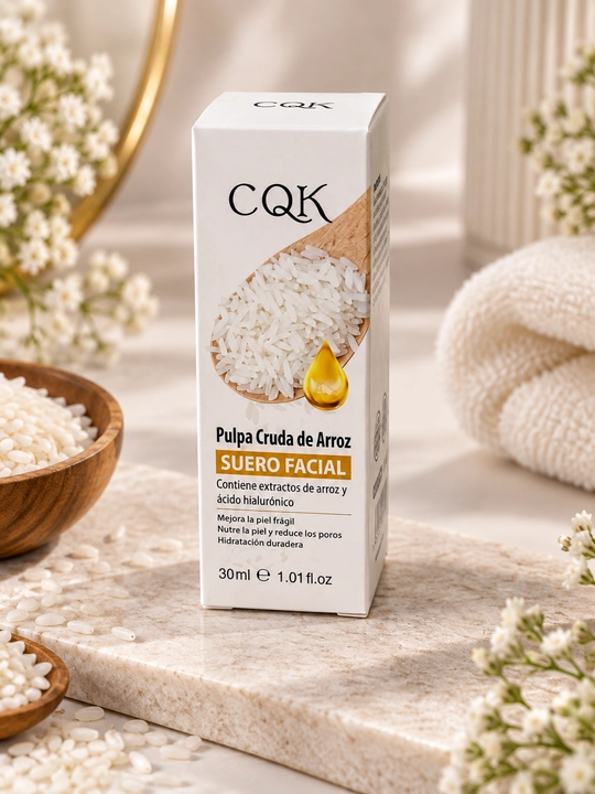 Yuz uchun CQK zardobi, guruch ekstrakti va gialuron kislotasi bilan, 30 ml