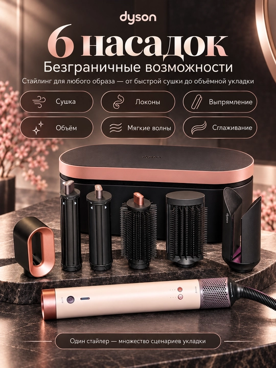 Dyson Airwrap HS09, мультистайлер, фен стайлер, Co-anda 2x, HS09, Bluetooth, 6 в1, 1700 Вт