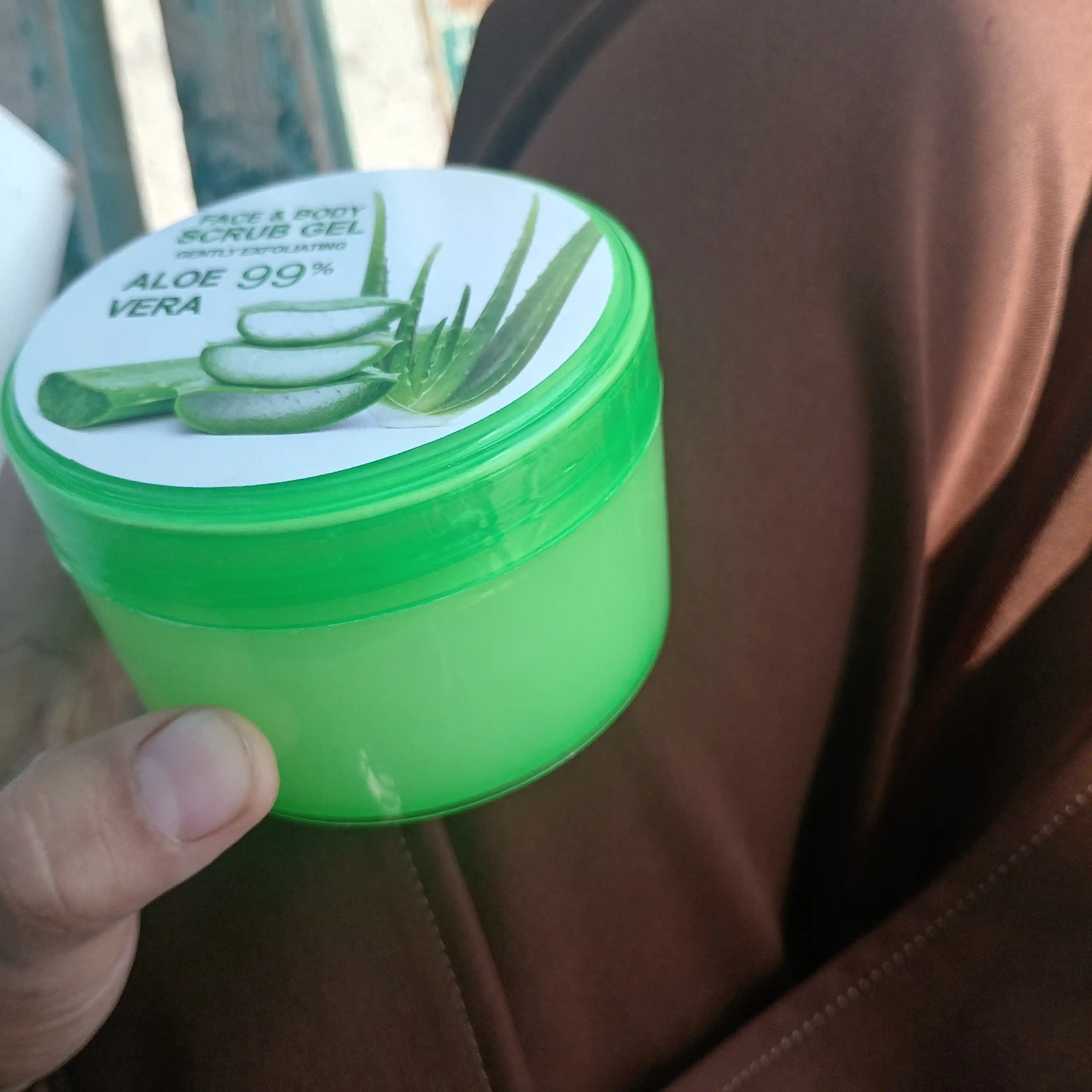 Скраб-гель для лица и тела Aloe Vera 99%, увлажняющий и очищающий, 120 мл
