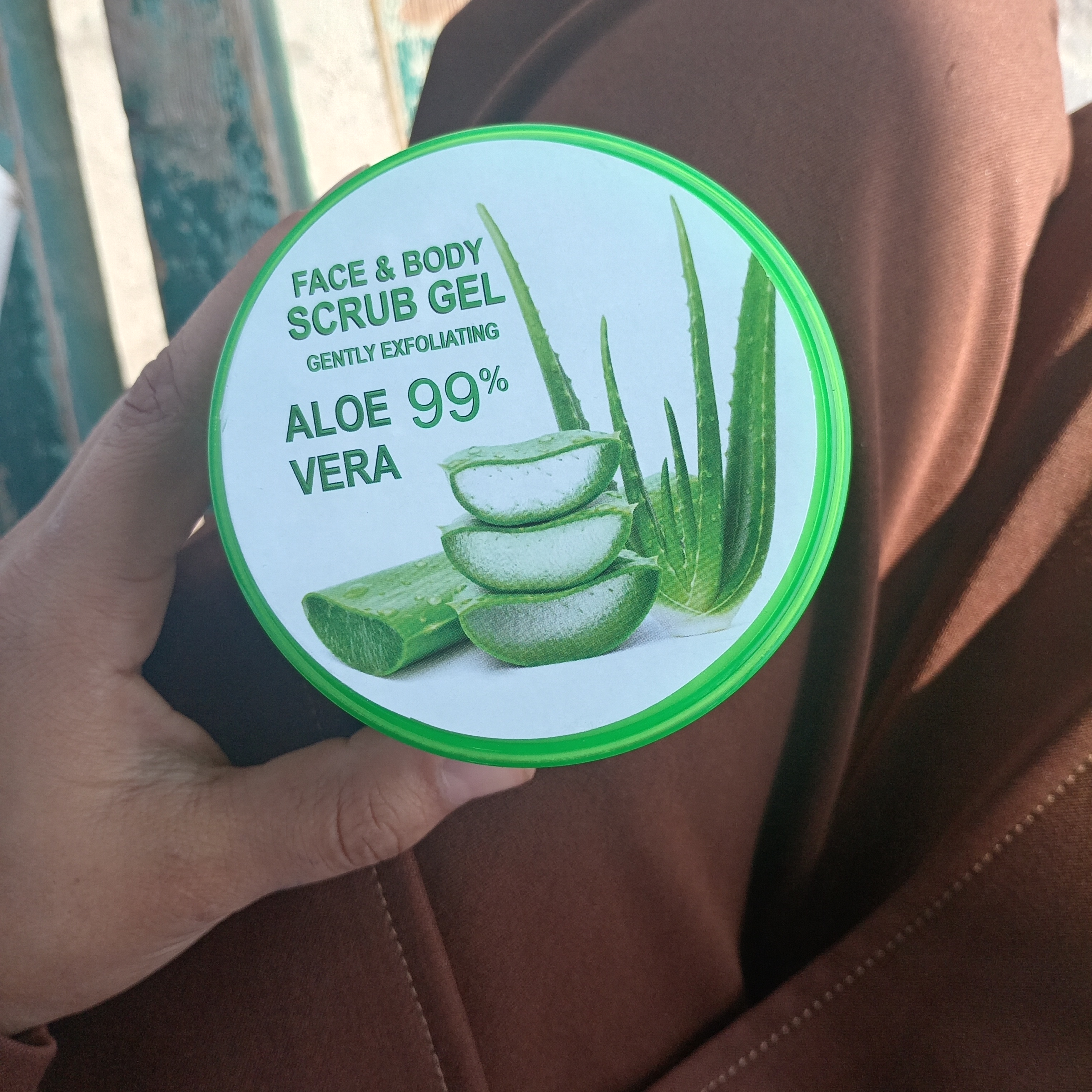 Скраб-гель для лица и тела Aloe Vera 99%, увлажняющий и очищающий, 120 мл
