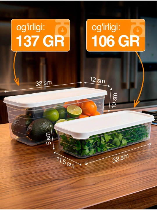 Контейнер для хранения продуктов, овощей, фруктов, ланч-бокс для еды