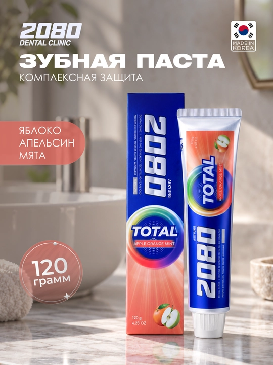 Tish pastasi, kundalik foydalanish uchun, oqartiruvchi, 2080 Dr.Clinic Koreya - 