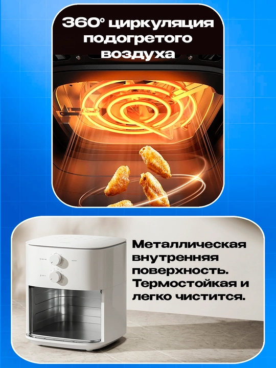 Аэрогриль Xiaomi Dual Zone Air Fryer 12L , Smart Air Fryer 6.5L, Air Fryer Essential 6L