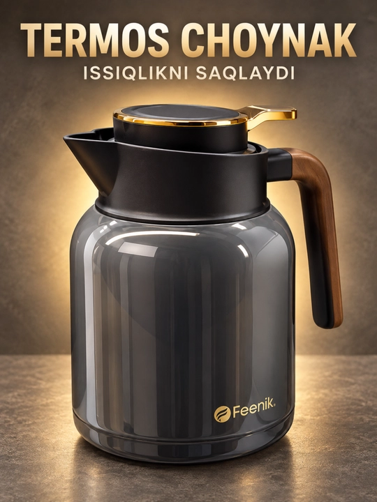 Termos Feenik issiq va sovuq ichimliklar uchun, 1.5 L - 