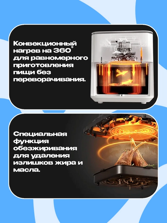 Аэрогриль Xiaomi Dual Zone Air Fryer 12L , Smart Air Fryer 6.5L, Air Fryer Essential 6L