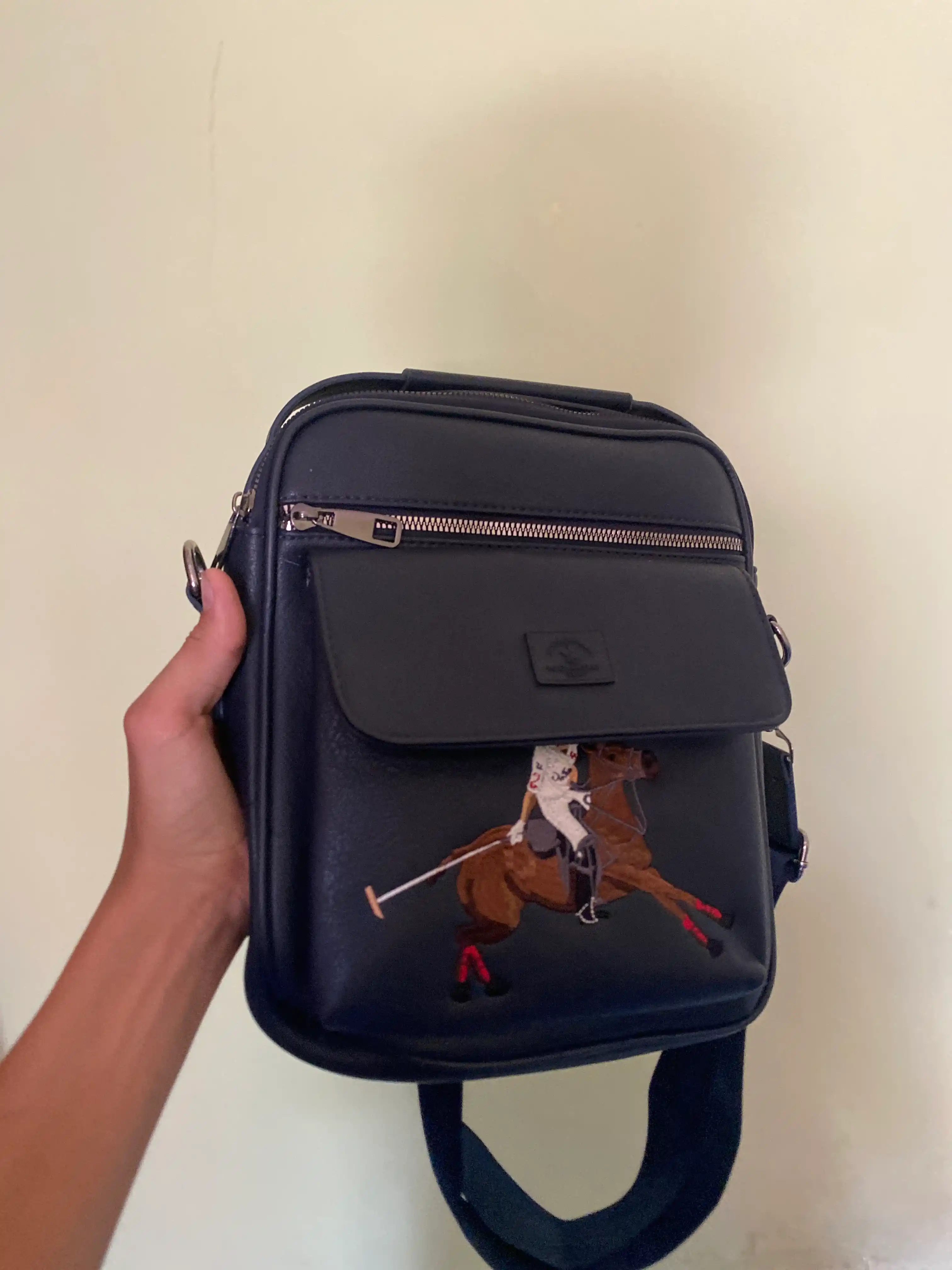 Santa Barbara Polo Erkaklar sumkasi, barsetka, yelkama sumka eko charm, hujjatlar uchun