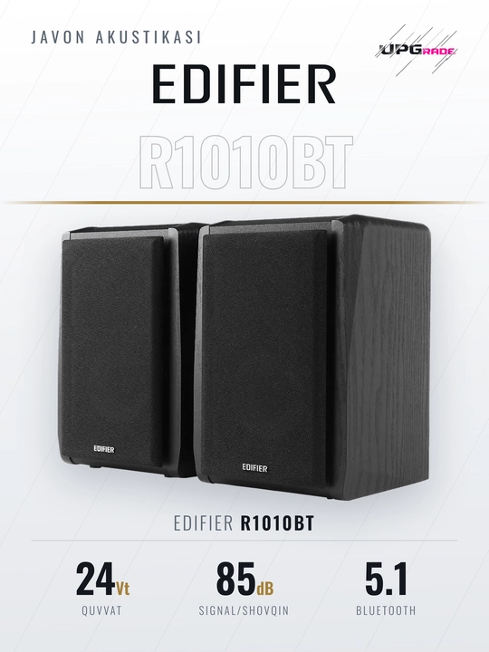 Faol javon kolonkalari Edifier R1010BT, 24 Vt, Bluetooth, qora