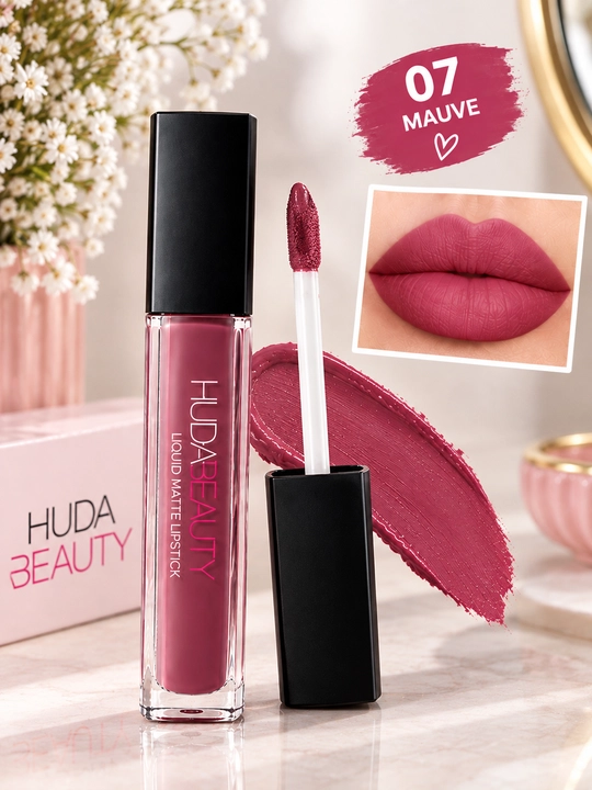 Suyuq lab bo‘yog‘i, mat lab bo‘yog‘i HUDA BEAUTY - 