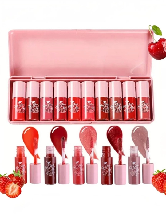 Tint pomada 10 dona lab bo'yog'i to'plami, pomada-tint, Lab uchun tint, tint blesk