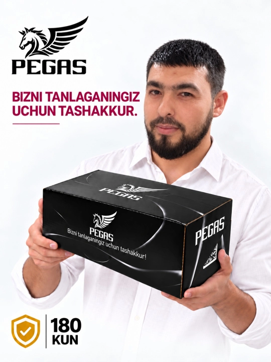 PEGAS erkaklar kedasi – poluklassik, rezinkali bog‘ich, eko-charm, 39–43