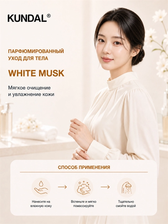 Гель для душа KUNDAL Honey & Macadamia Pure Body Wash, 500 мл