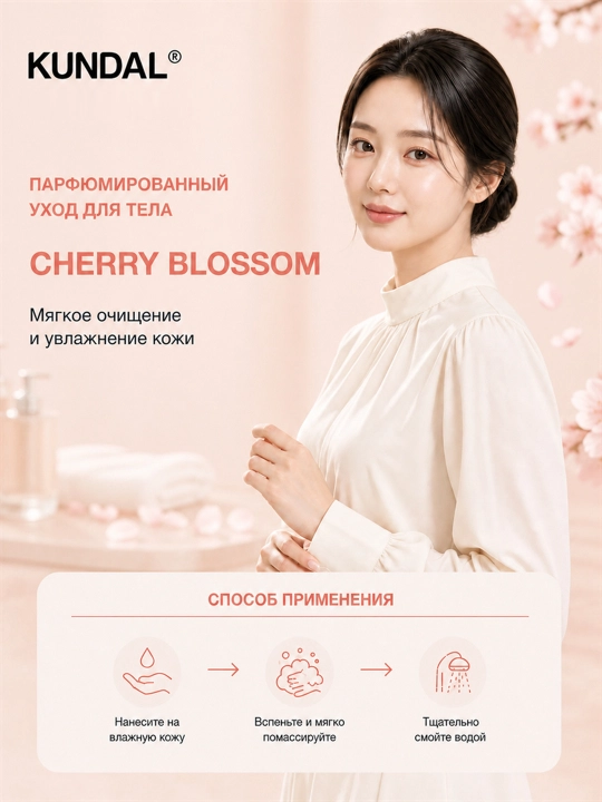 Гель для душа KUNDAL Honey & Macadamia Pure Body Wash, 500 мл