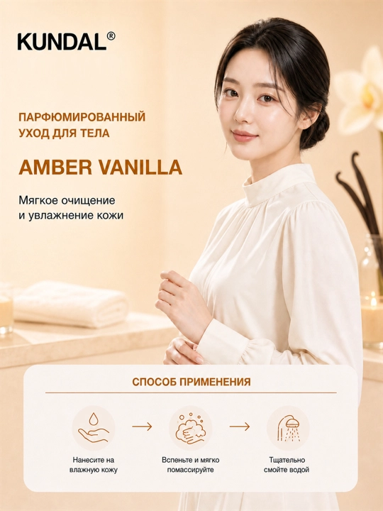Гель для душа KUNDAL Honey & Macadamia Pure Body Wash, 500 мл