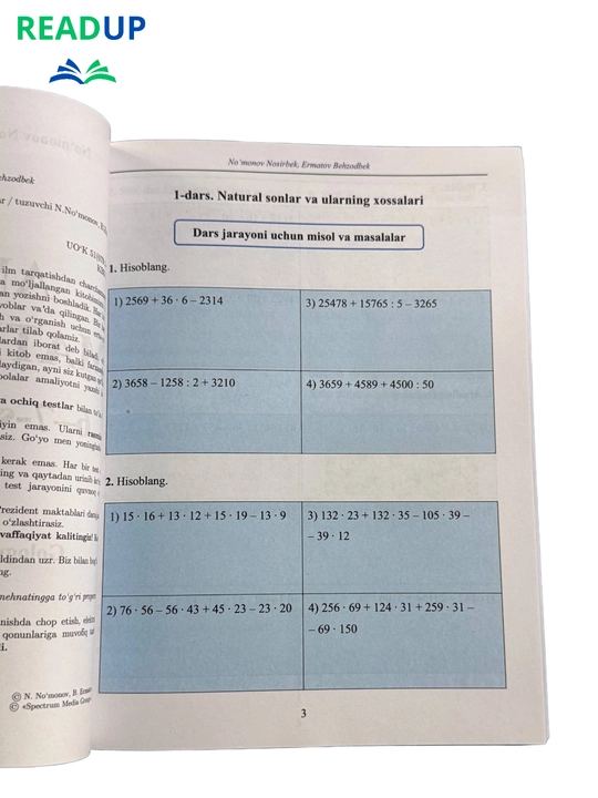 Amaliy Matematika  4-5 va 6-7 sinflar |  Prezident va Al-Xorazmiy maktablariga tayyorlov