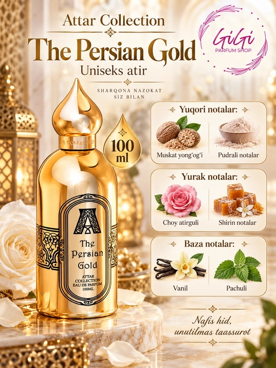Attar Collection Oro Nero, The Persian Gold, Musk Kashmir 100ml - 