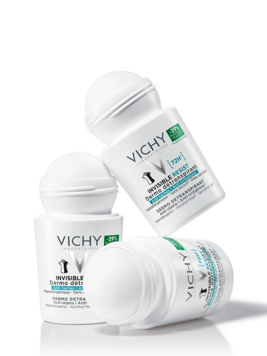 VICHY Invisible Ayollar uchun sharikli dezodorant-antiperspirant, 50 ml