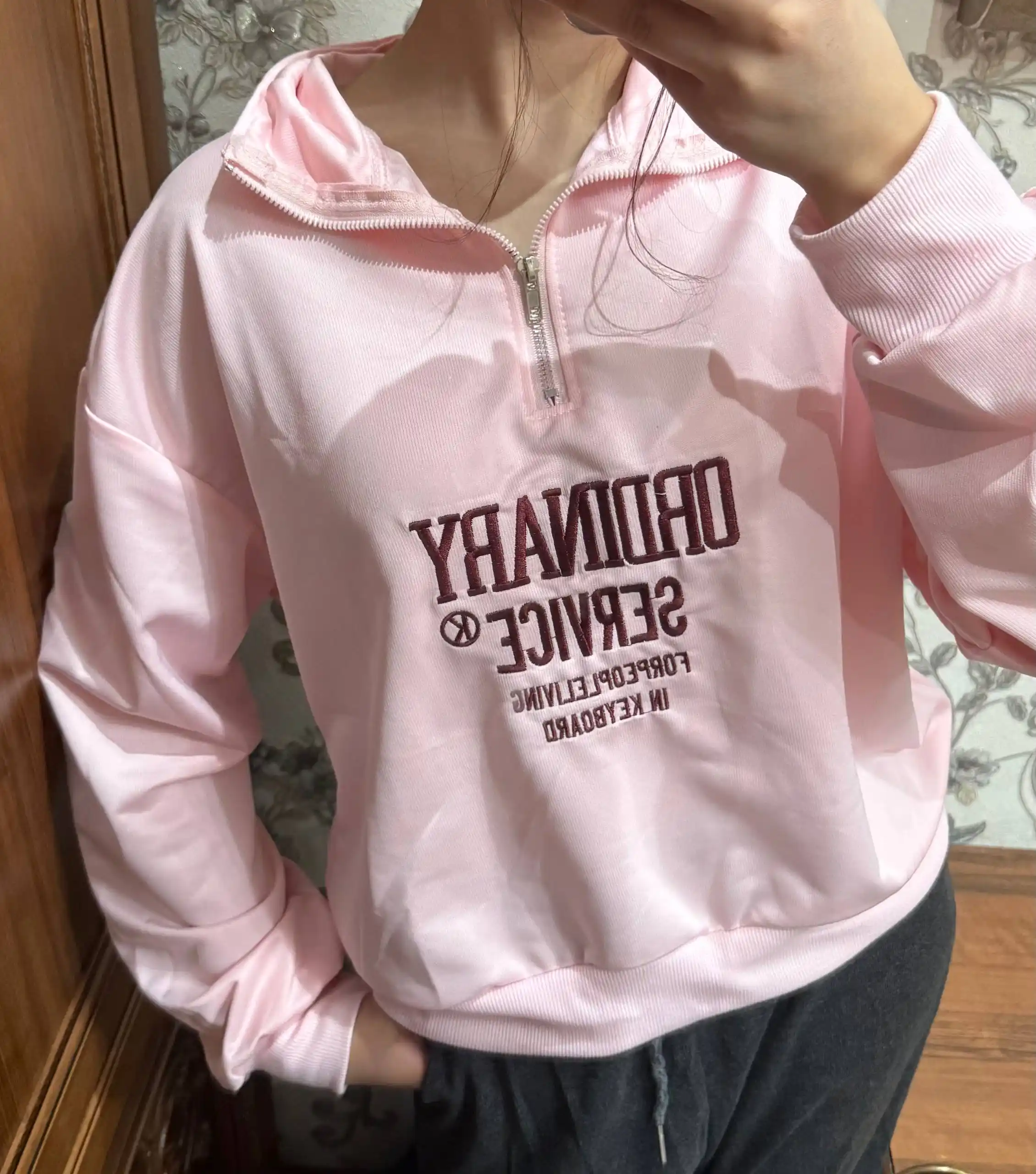 Tik yoqali, yashin tezligidagi ayollar svitshotlari, M–2XL
