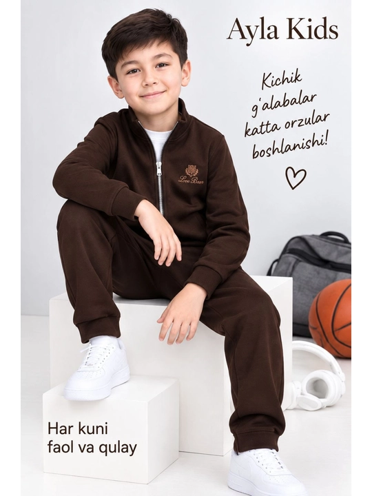 O'g'il bolalar uchun sport dvoyka kuz mavsumi uchun kastyum va shim