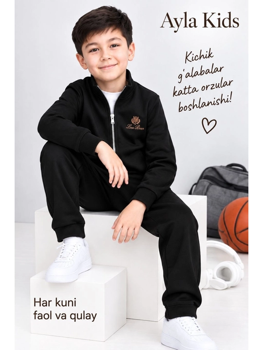 O'g'il bolalar uchun sport dvoyka kuz mavsumi uchun kastyum va shim
