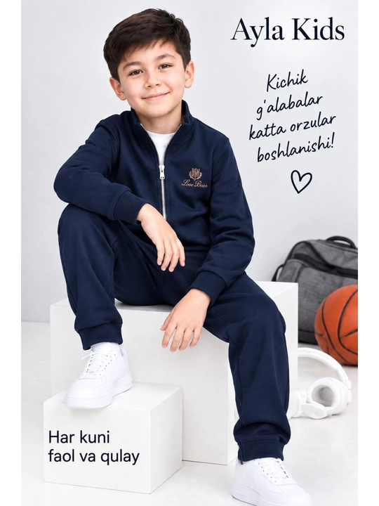 O'g'il bolalar uchun sport dvoyka kuz mavsumi uchun kastyum va shim