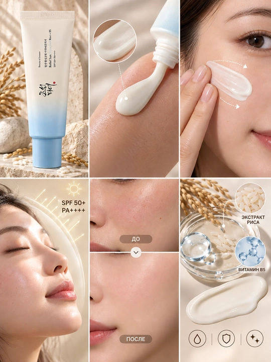 Beauty of Joseon Relief Sun SPF50+ PA++++ — солнцезащитный крем для лица с рисом и B5