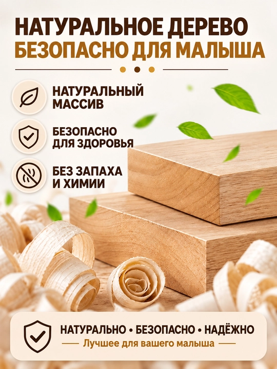 3 в 1 bolalar krovatkasi, 120×60 sm, beshik, tebranish, 0–6 yosh, 3 daraja