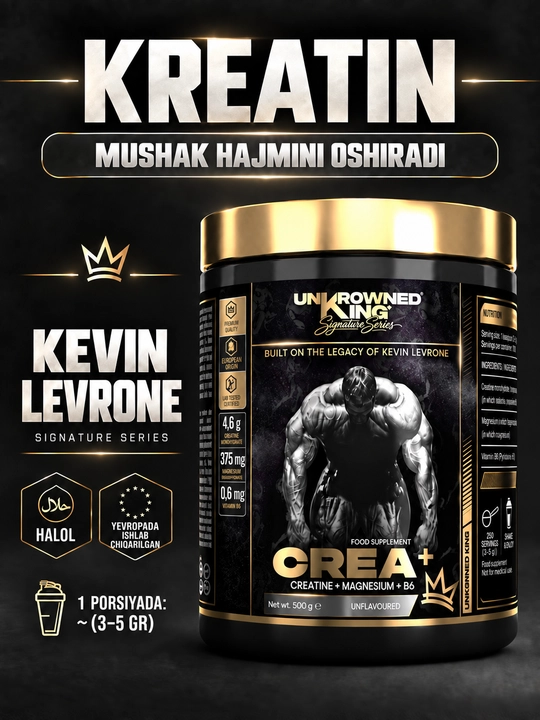 Креатин UnKrowned King CREA+, магний+B6, 500g, 100 порций - 