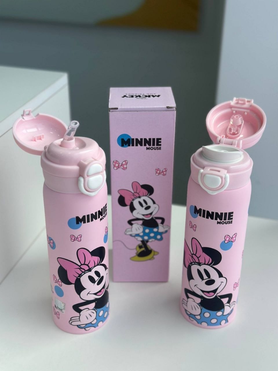 Детский термос Minnie Mouse, термобутылка для воды - 