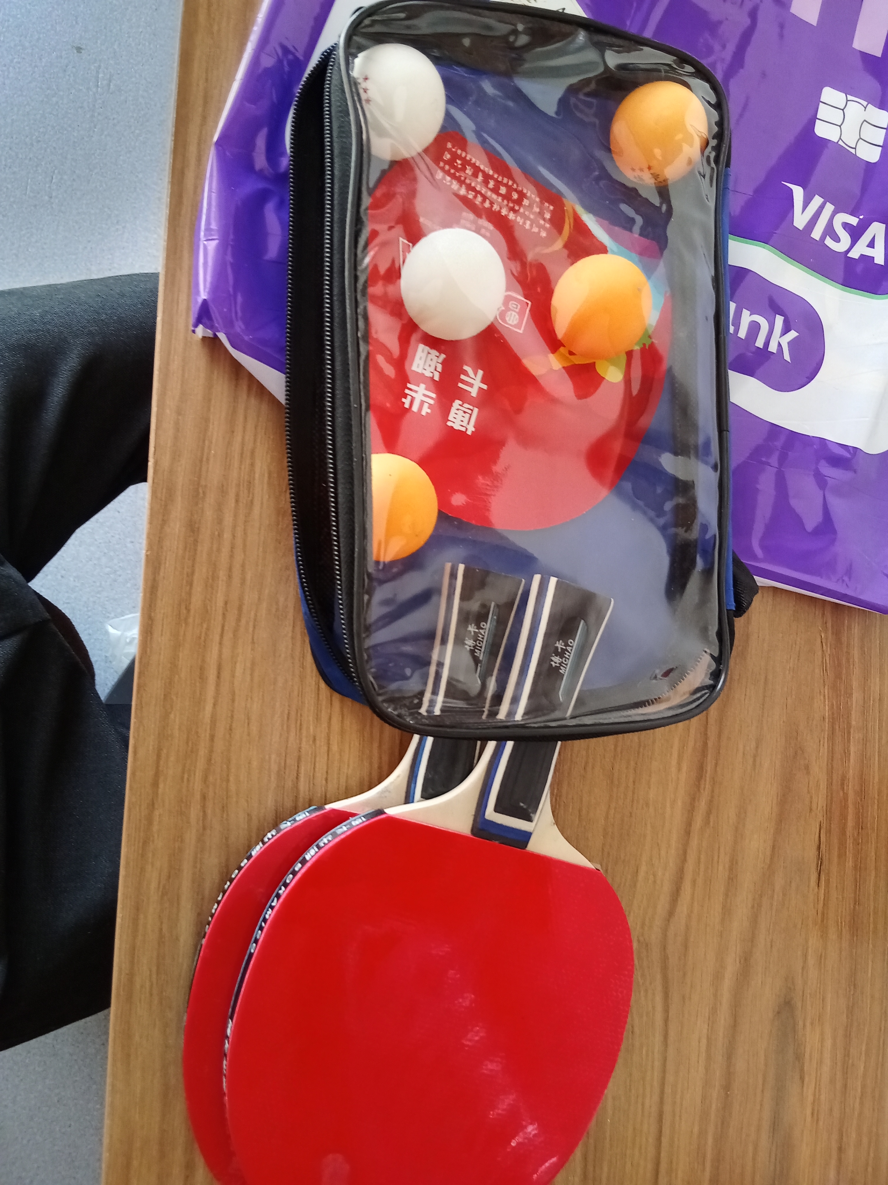 Stol tennis raketkalari, 2 ta