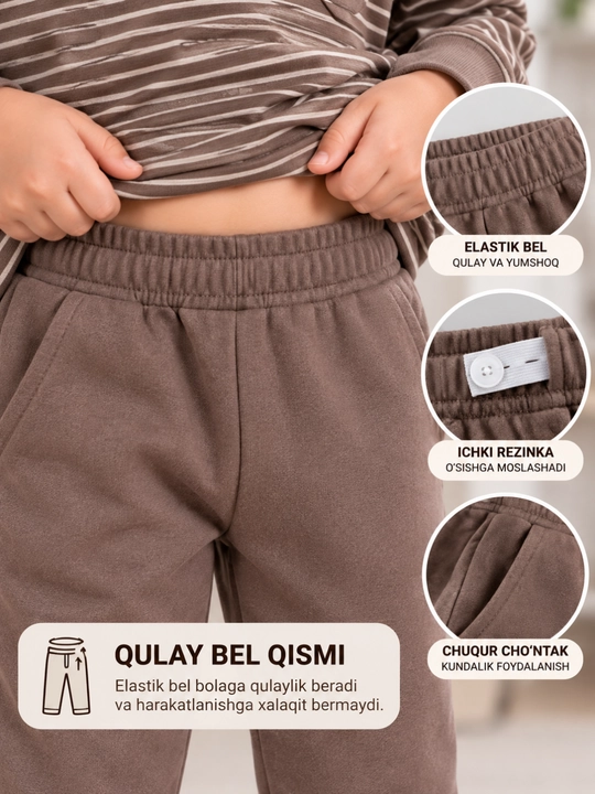 Bolalar pijamasi, XB matoli yumshoq pijamka, qizlar va o‘g‘il bolalar uchun