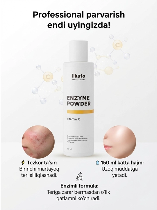 Likato enzyme powder vitamin c, enzymli pudra, enzimo pudra likato, Likato Vitamin C pudra