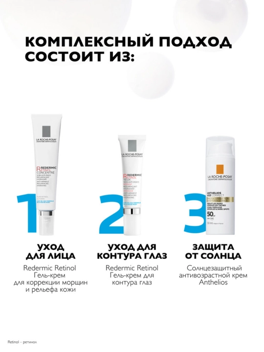 La Roche-Posay Redermic Retinol Yeux Интенсивный концентрированный крем-гель для контура глаз против морщин, 15 мл